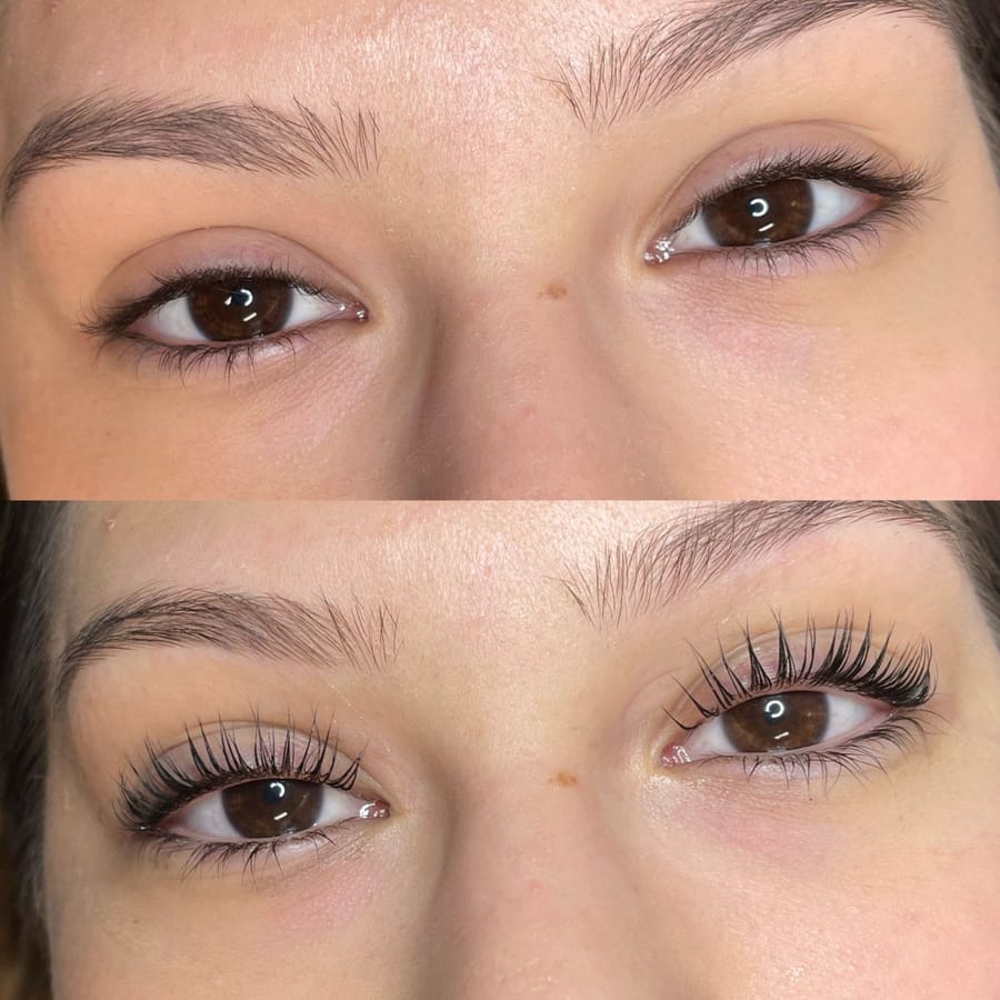 Lifting con tinte — antes y después del tratamiento